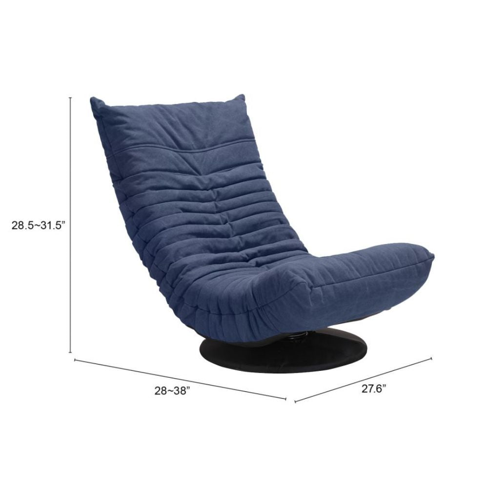 Nogal beat USA Down Low Swivel Chair Blue